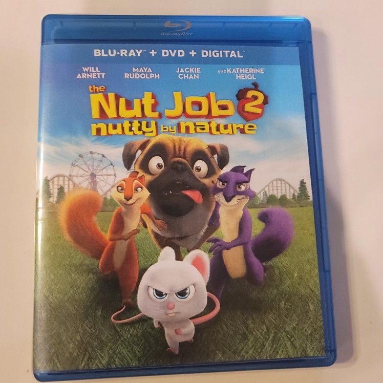 $5 BLU RAY MOVIE. THE NUT JOB: 2 NUTTY BY NATURE.  BLU RAY  ONLY. NO DIGITAL. $5 OR TRADE FOR A MOVIE TITLE I DO NOT ALREADY OWN.