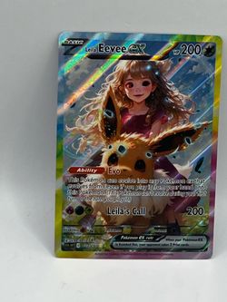 Non TCG Pokemon Leila Eevee ex Fan Art Card