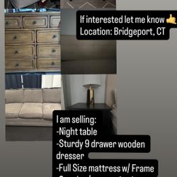 Moving Out Sale- Couch, Bed, Dresser, Headboard