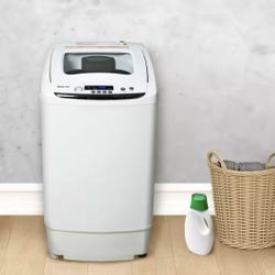 SMALL Wa  -sher MACH Portable Magic Chef Model: MCSTCW09W1.  0.9 cu. ft. Compact Portable    IN EAGLE ROCK 