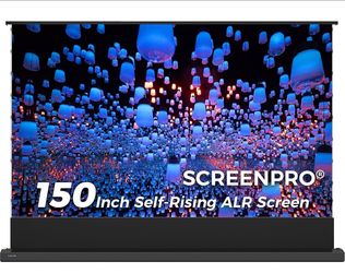 150" floor rising theater screen