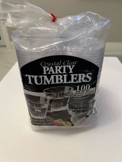 New- WNA Crystal Clear Party Tumblers 9 Oz - 100-Case
