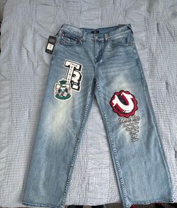Vinny Varsity Patch Big T Ultra Baggy Jean