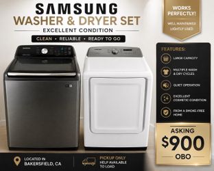 Samsung washer and dryer