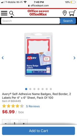 Avery Name Badge Labels