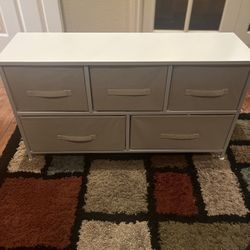 NEW - Wood top Storage Dresser