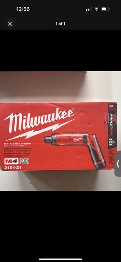 Milwaukee M4 1/4 in Hex 2-Speed Cordless Screwdriver Kit, Battery Included
