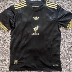 Soccer jersey Mexico  black jersey long sleeve 2025 🇲🇽 player version  and fan version Mexico de oro adults playera Negra fan version versión small 