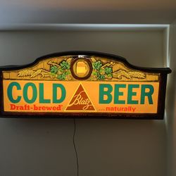 Vintage Original Blatz Beer Light Sign Large 1974