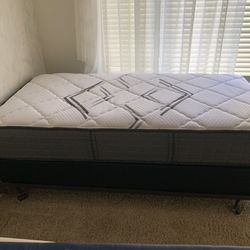 Twin Bed With Boxspring, Nearly New