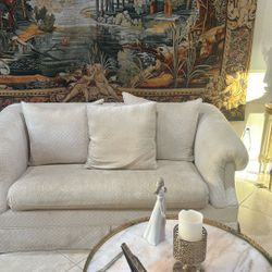 Pair of beige couches