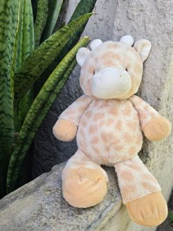 Giraffe Rattle Baby Toy Lovey Stuffed Animal 13" Crinkle Ears
