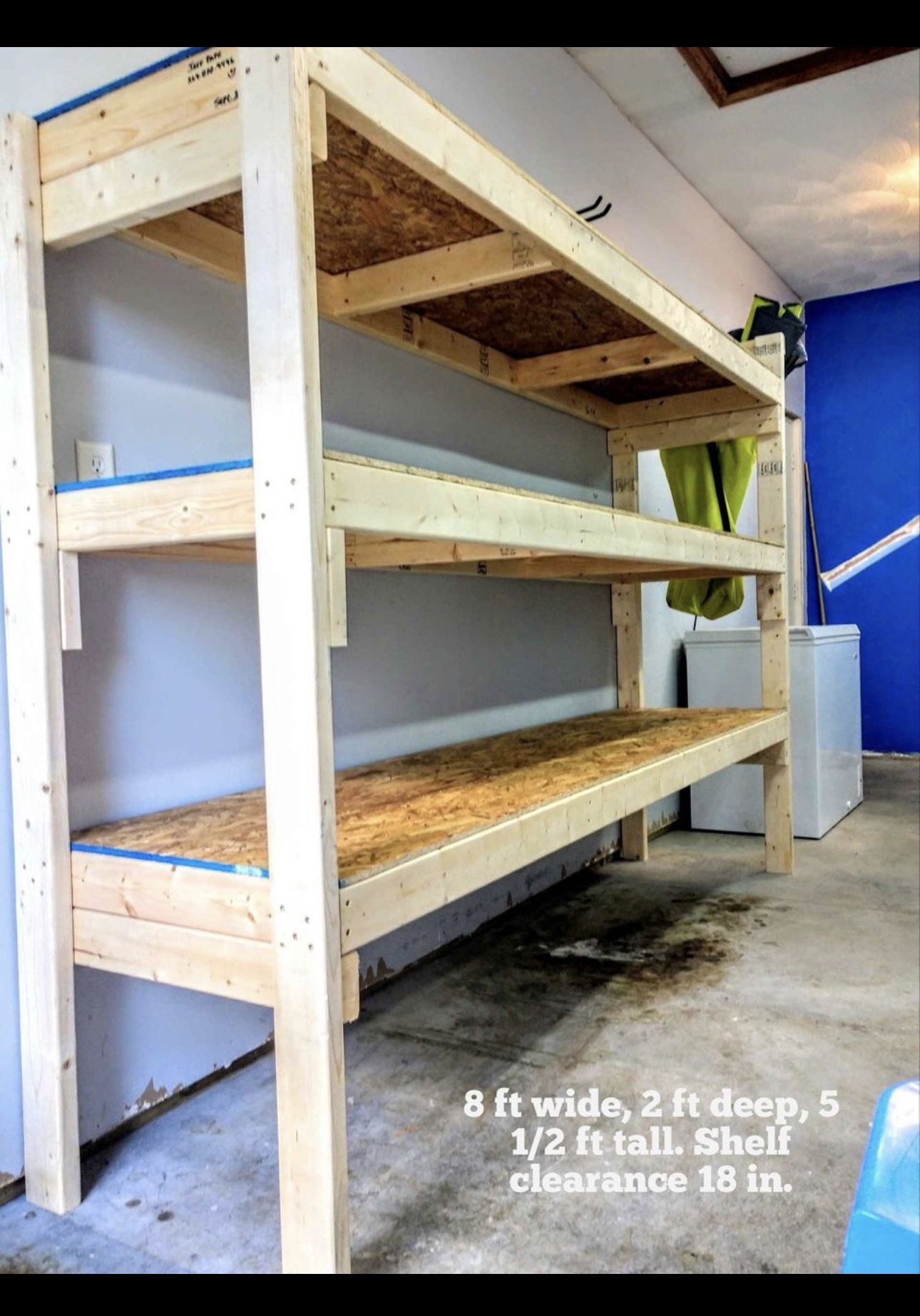 DROP-OFF w/ Setup Statewide! New, Handbuilt Storage Shelves / Rack for garage, basement, pole barn, buildings, and business.