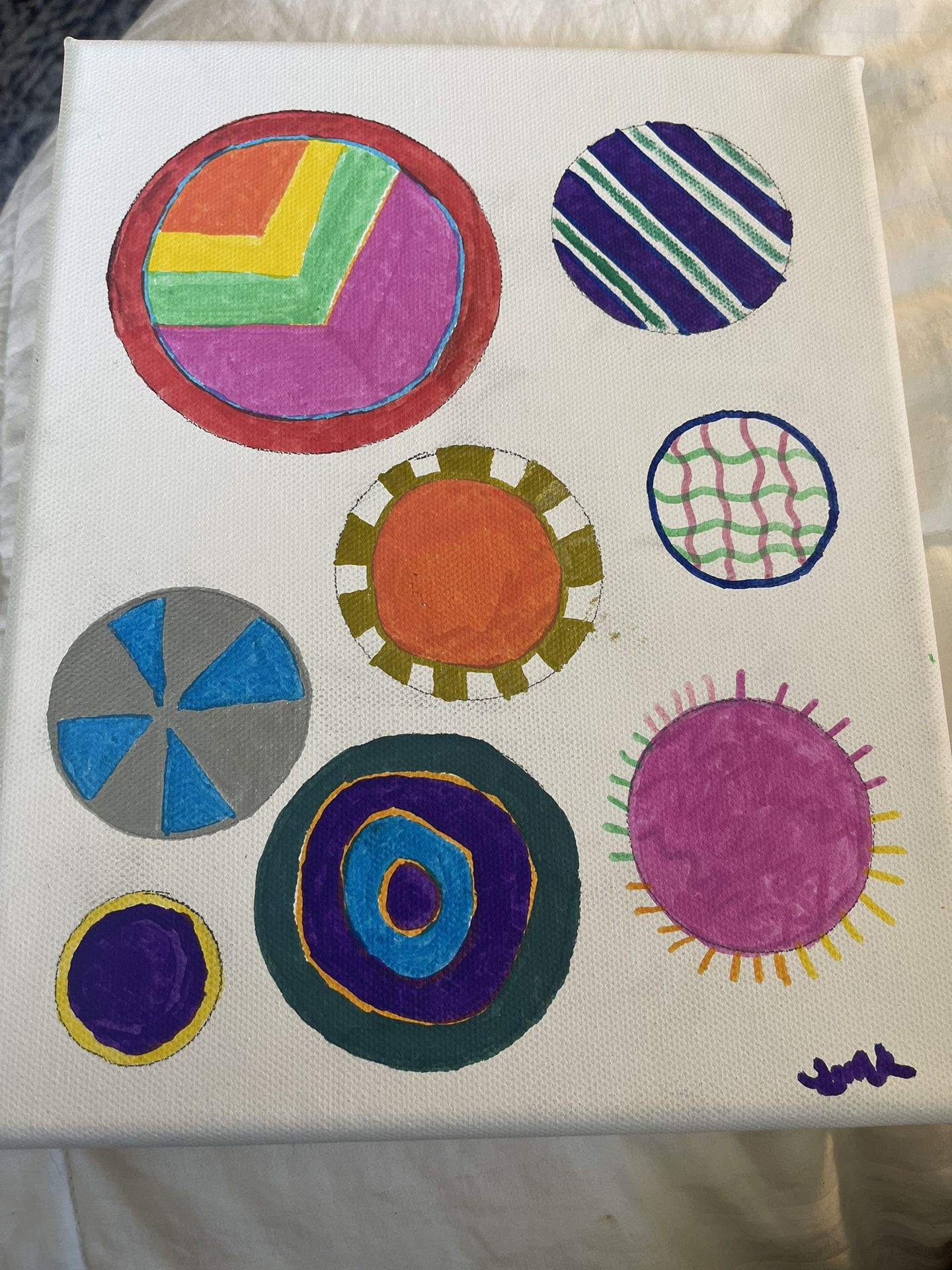 Circular Mania Crazy Designs Art On Canvas Painting