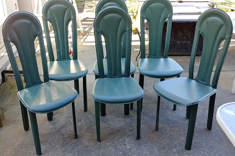 Leather dinning chairs (set of 6)