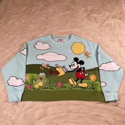 Disney Parks Mickey's Garden Sweatshirt Pullover Women's Size 1X