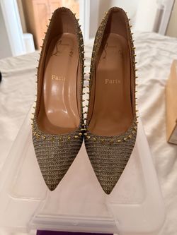 Christian Louboutin Studded Pointed-Toe Pumps