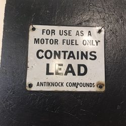 Vintage Porcelain Gas Pump Sign