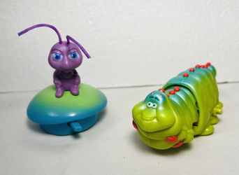 2 piece vintage Disneys Pixar A Bugs Life Happy Meal toys