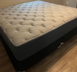 Queen Pillow Top Mattress with Box Spring