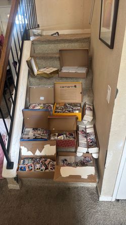 My Sons sports card collection.