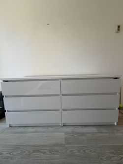 IKEA White 6-Drawer Double Dresser