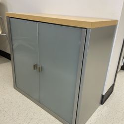 Steelcase Metal & Glassdoor Cabinet 