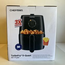 NEW Chefman TurboFry 5-Quart Air Fryer, model RJ38-5LM-V3,