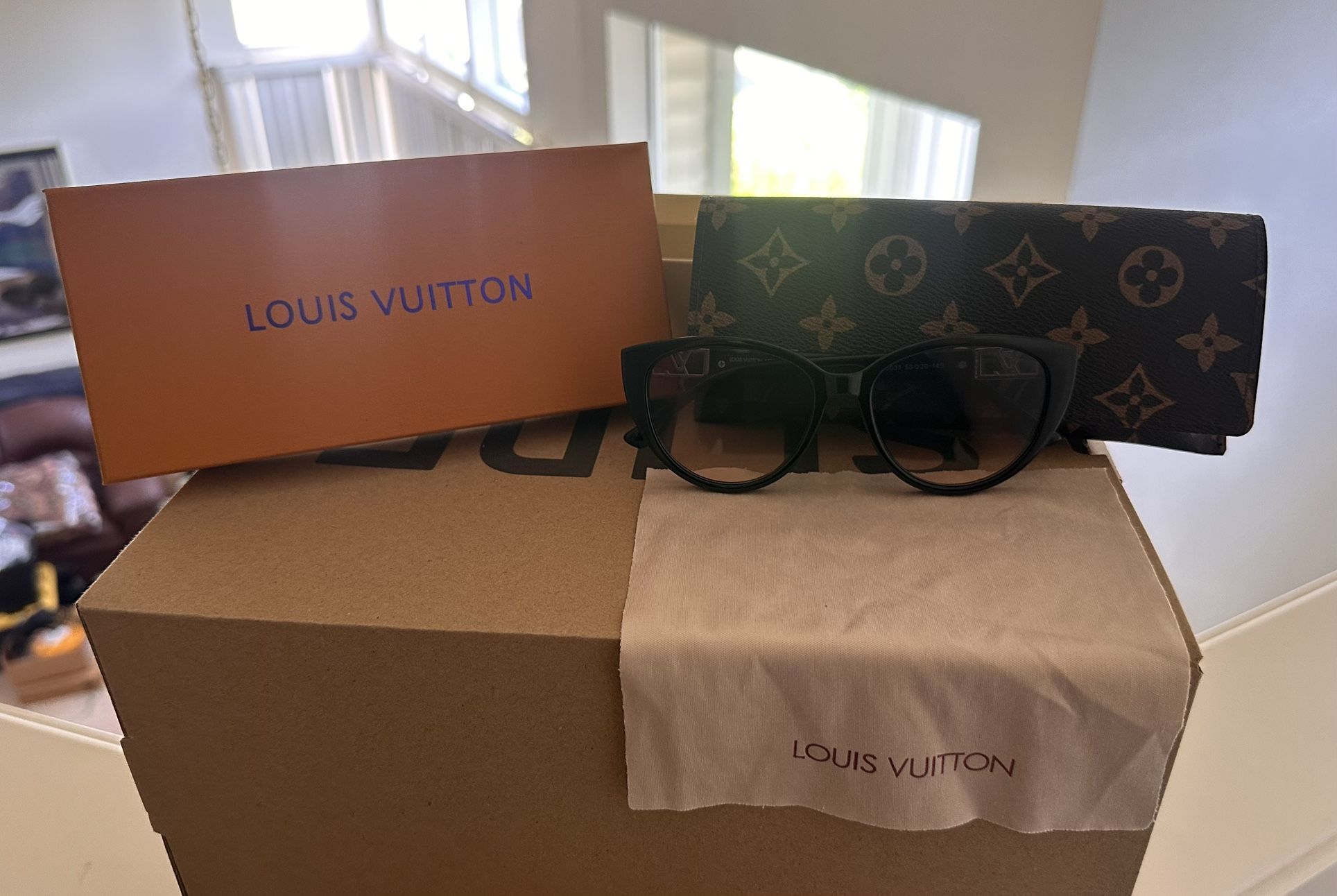 Lv Lou Vuitton Designed Sunglasses w/ All Orginal Packaging