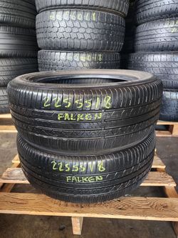 225 55R 18 USED TIRES FALKEN 2255518 USED TIRES (PAIR) MOUNT BALANCE INCLUDED