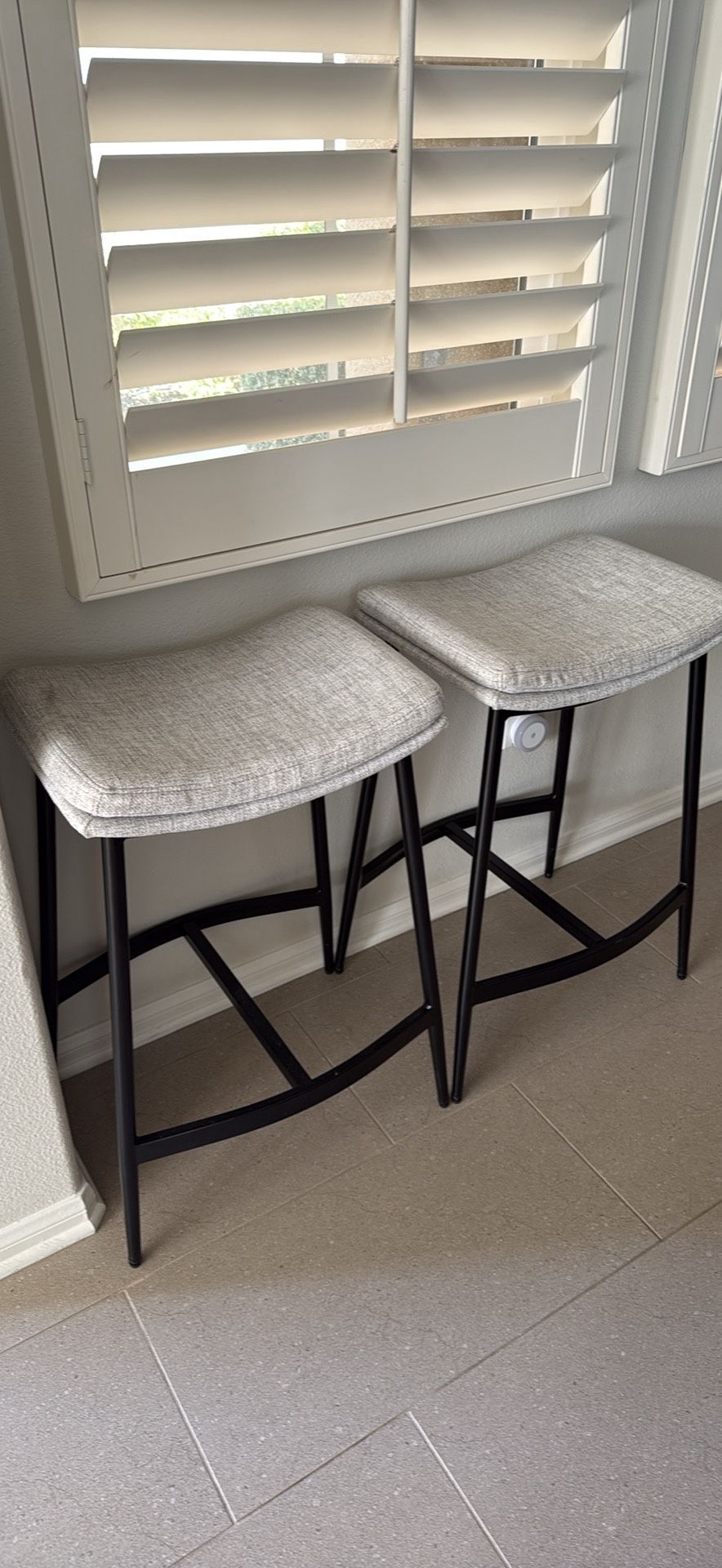 2 Counter-Height Stools — RARELY USED