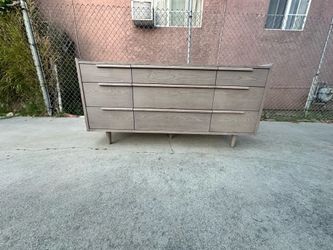 Crate And Barrel Tate Mid Century Modern wider Dresser Chest Of Drawers Cabinet