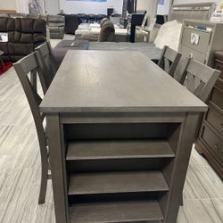 NEW MIRANDA COUNTER HEIGHT TABLE WITH 4 CHAIRS ON SALE $399! EASY FINANCING 💰SAME DAY DELIVERY 🚚 