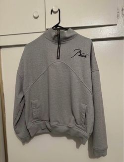Rhude Grey Quarter-Zip Sweatshirt