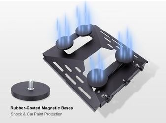 Magnetic Roof Mount for Mini Tool Free Installation with Rubber Edge Protection for Car RV Truck Boat Sedan SUV Trailer Car Roof Mount Bracket