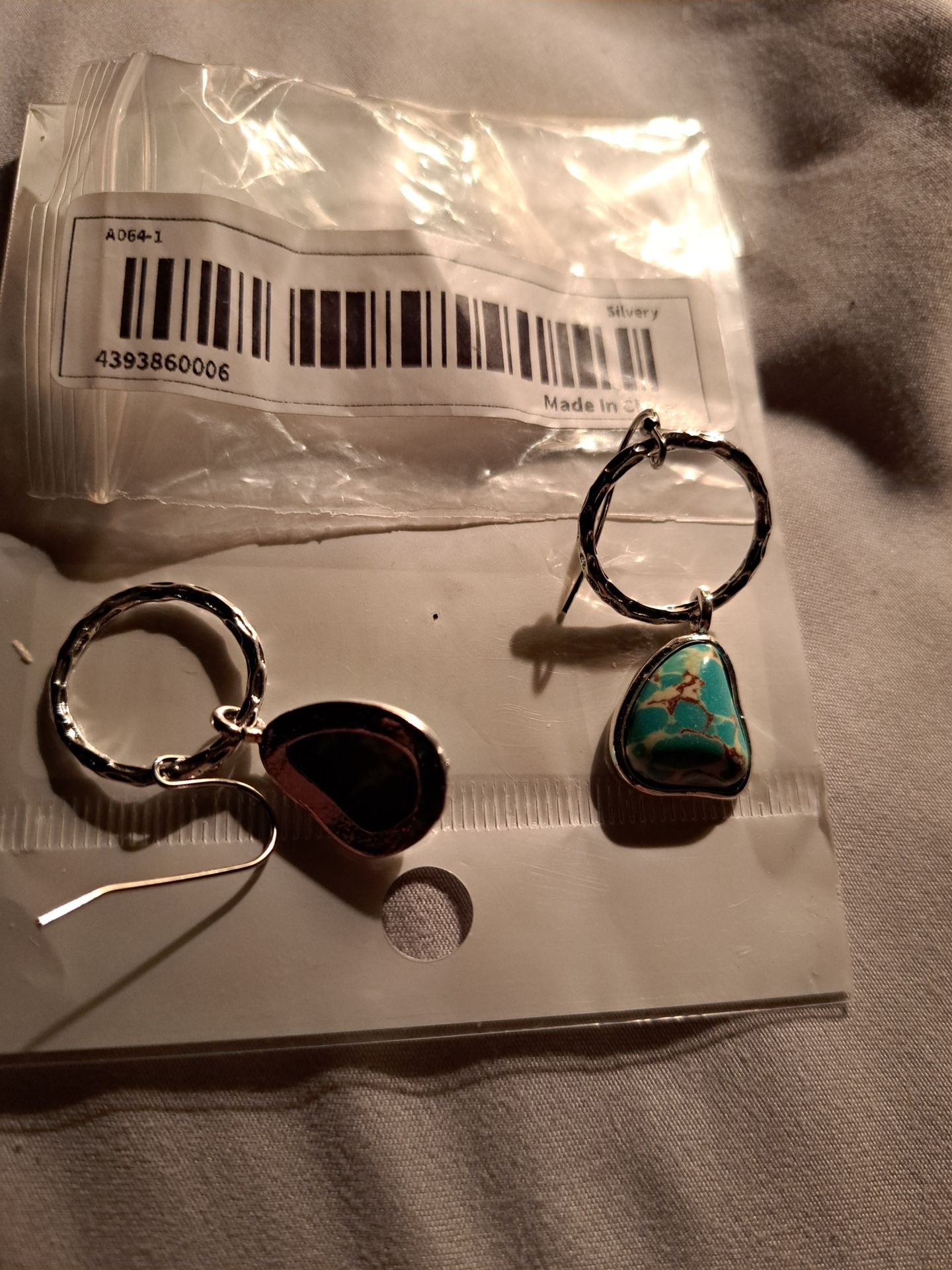 Turquoise Earrings, New Still In Shipping Package