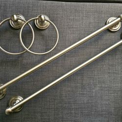 Silver Bathroom Towel Racks