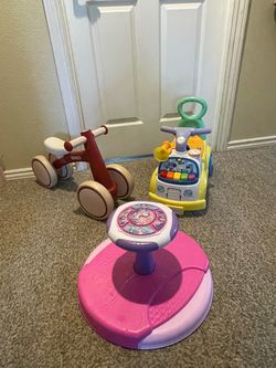 Toddler Toy Lot – Balance Bike, Ride-On, Sit & Spin