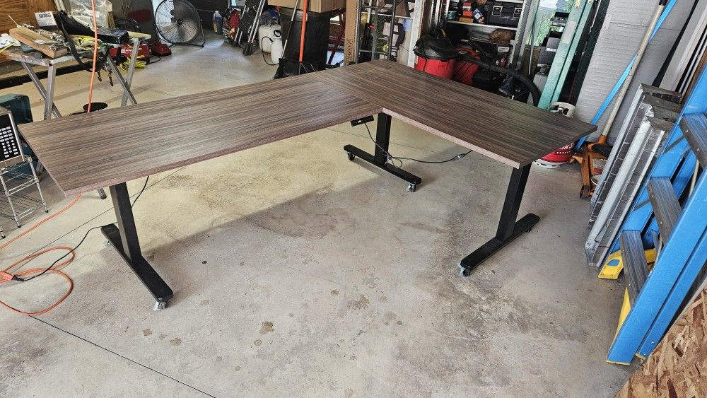 Used Custom L Standing desk
