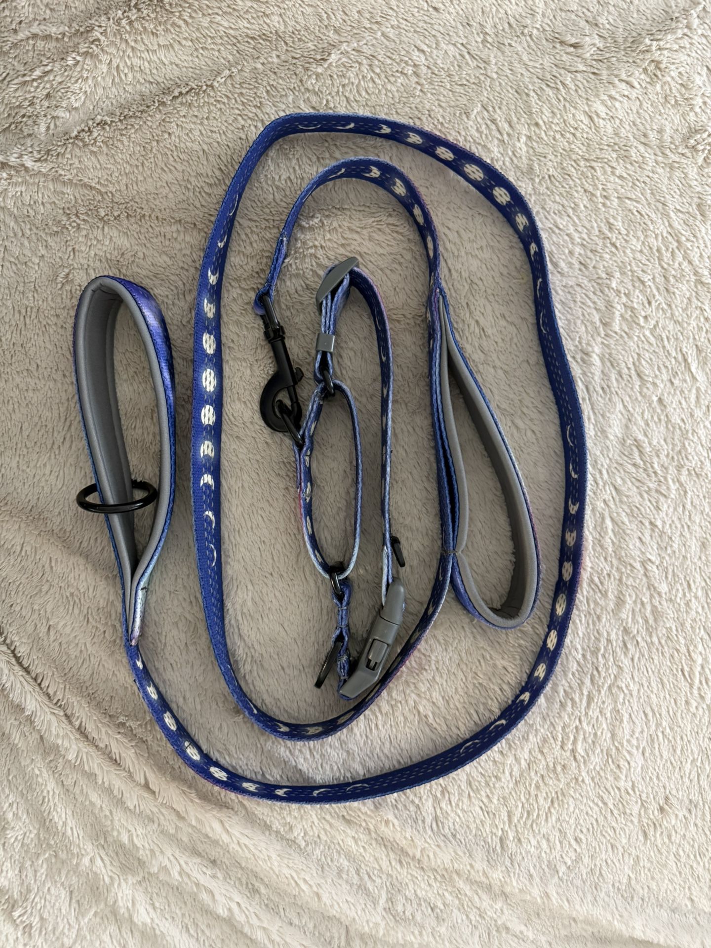 Leash Boss Reflective Martingale Collar & Two Handle Leash - Space Design