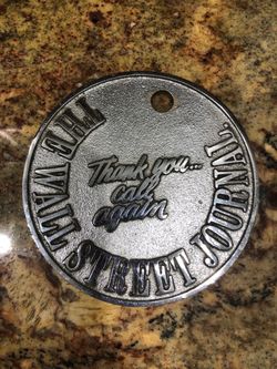 The Wall Street Journal Promotional Metal Token
