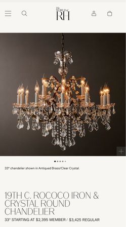 Restoration Hardware Rococo chandelier