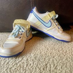 Nike 315419-143 Sneakers White Blue Star Strap Size 4.5Y / Women's 6