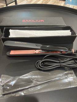 SAKILIUR Hair Straightener Flat Iron Digital Display 10 Heat Black Rose Gold