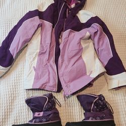 Girls Snow Jacket And Boots