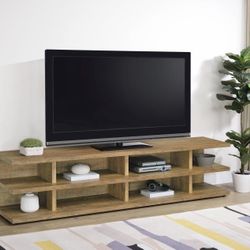 78-inch 2-tier TV Stand Media Console Table Rustic Mango Finish