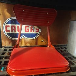 3 vintage bleacher chairs (metal with vinyl)