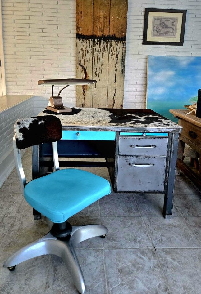Tanker Desk Set Custom Resto Mod Mid-Century Modern 