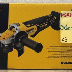 Dewalt Cordless Angle Grinder Brushless XR Power Detect Paddle Switch Tool Only New In Box