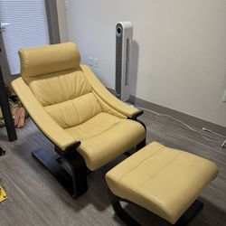 Vintage chair + Ottoman